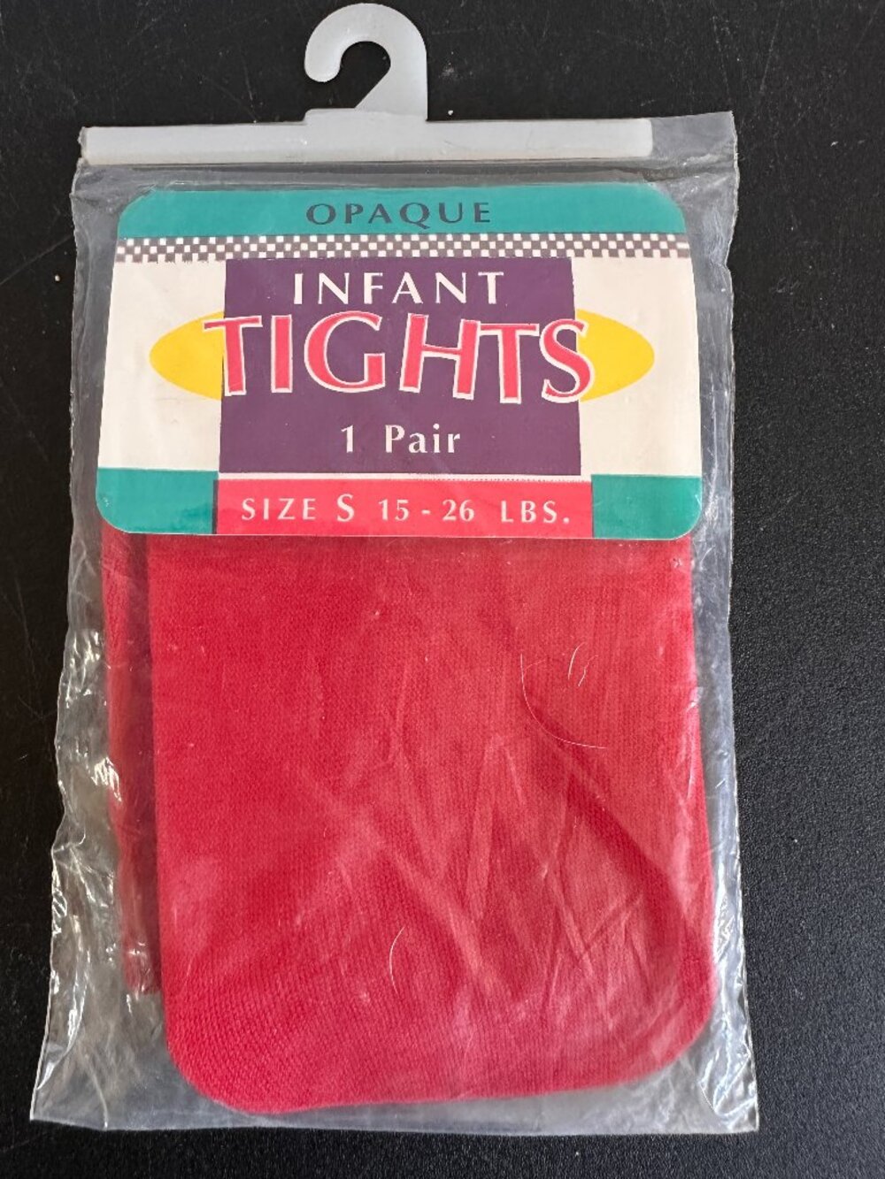 Girls Red Opaque Tights Size Small S Holiday Christmas School Dressy